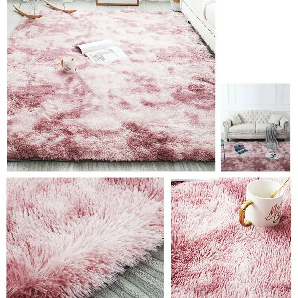 40/60cm Pink Round Rug Mat Living Room Bedroom Carpet Floor Fluffy-Mat Anti-SHome Decor Bedroom Room Decoration