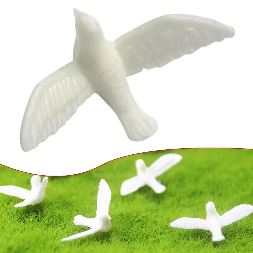 Pigeon Ornament Bird Miniature Sculpture Decor Garden Mini Dove Stuate Wedding Statuecake Topper Bonsai Figurine Micros Landcape
