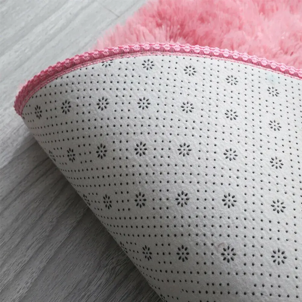 40/60cm Pink Round Rug Mat Living Room Bedroom Carpet Floor Fluffy-Mat Anti-SHome Decor Bedroom Room Decoration