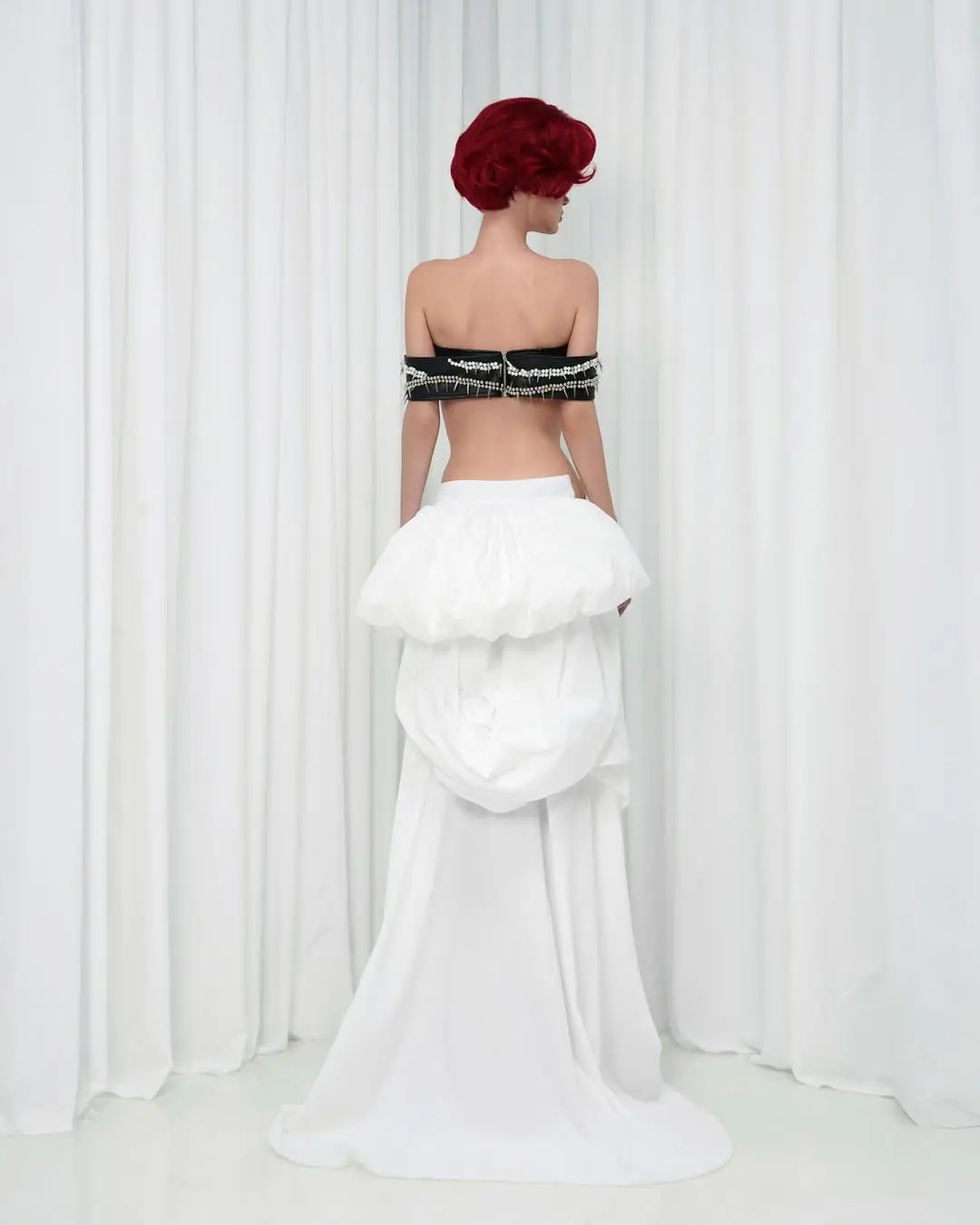 High Low Ruffle Skirt in White Made of  Chiffon with Elegant Design for Casual and Formal Occasions Perfect for Summer Beach