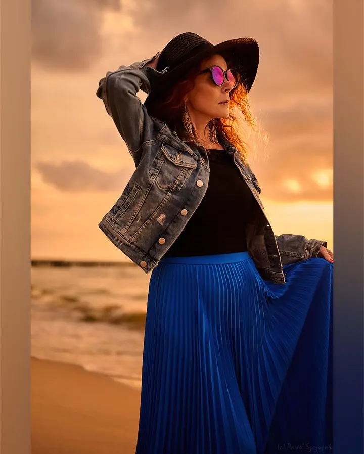 Fashion Royal Blue Elegant Pleated Skirt High Waist Women Ankle Length Skirt Female Ladies High Quality Women Skirt Saia Custom
