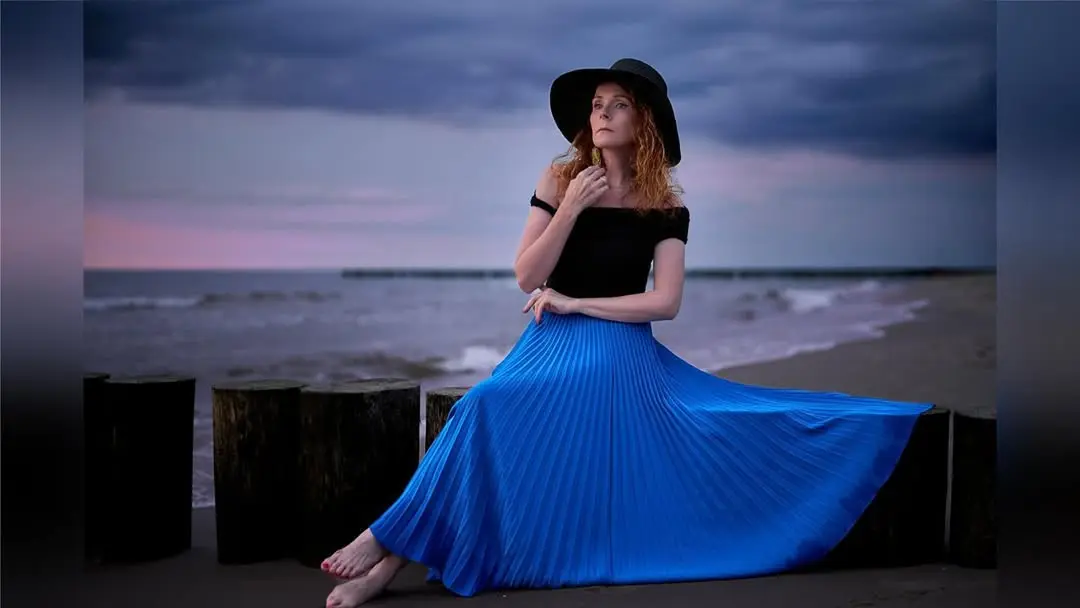 Fashion Royal Blue Elegant Pleated Skirt High Waist Women Ankle Length Skirt Female Ladies High Quality Women Skirt Saia Custom