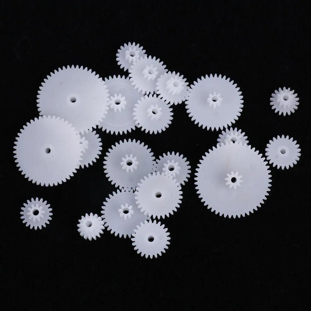 Plastic Gear Set Double Deck Deceleration DIY Transmission Toy Car Model Parts DIY Toy Parts Accessories For Toy Robot