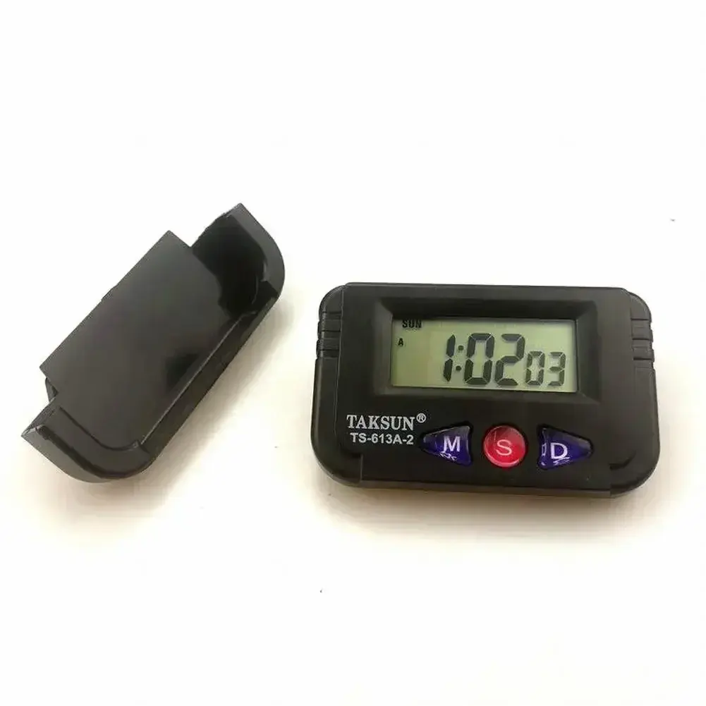 Portable Digital Clock Car Pocket Size Electronic Travel Alarm Clock 12 Hour Date Car Electronic Seconds Digital Watch