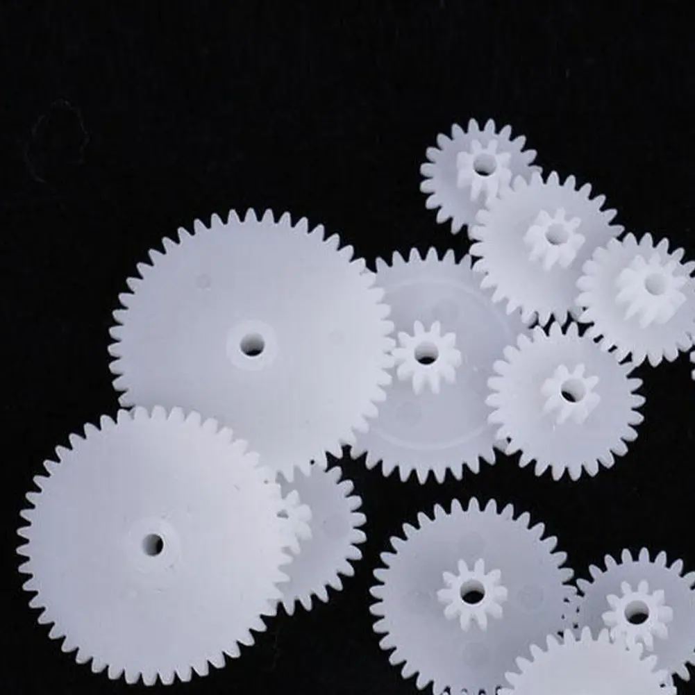 Plastic Gear Set Double Deck Deceleration DIY Transmission Toy Car Model Parts DIY Toy Parts Accessories For Toy Robot