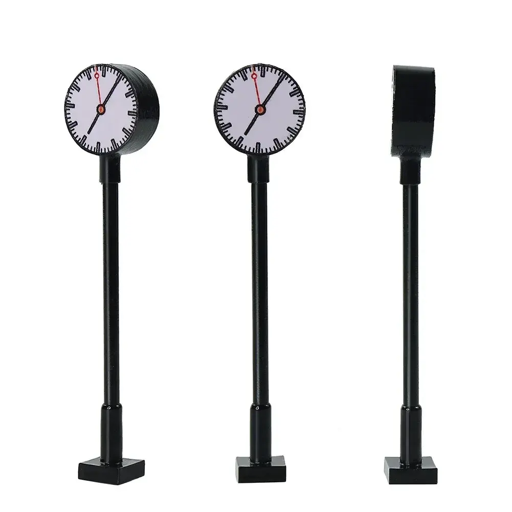 3pcs Platform Clock Lamp Model Railway Light Layout Model Railway HO Scale 1:87 Lights Lit Platform HO Scale Clock Lamp