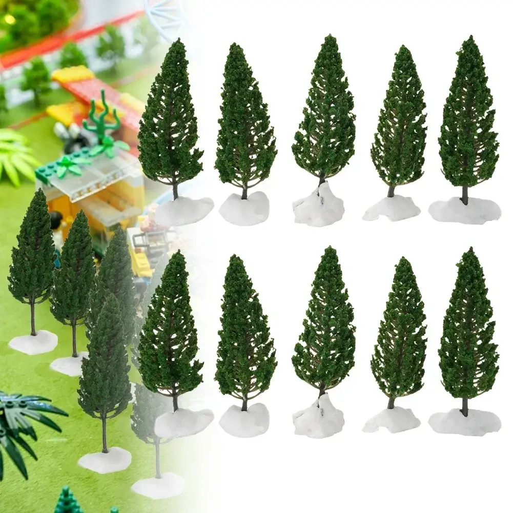 10/5/20pcs Pine Trees Model  Green For Scale Railway Layout 15cm  Miniature Sandtable Model  Scenery DIY for home Building