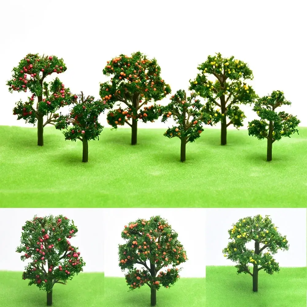 25/20/1pcs Plastic Fruit Tree HO Scale Train Railway Arrangement Garden Sand Table Model Fruit Tree Landscape Architectural Mode
