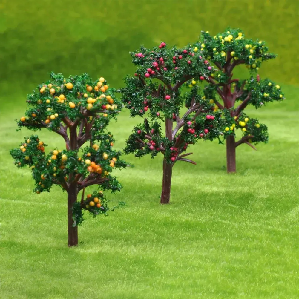 25/20/1pcs Plastic Fruit Tree HO Scale Train Railway Arrangement Garden Sand Table Model Fruit Tree Landscape Architectural Mode