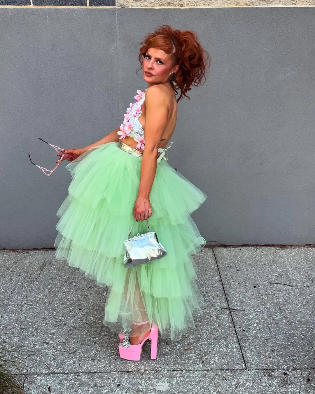 Hot Sale Tiered Tulle High Low Skirts Elastic Waist Petticoat Puffy Long Tulle Skirt Female Ruffled Maxi Skirt Customized