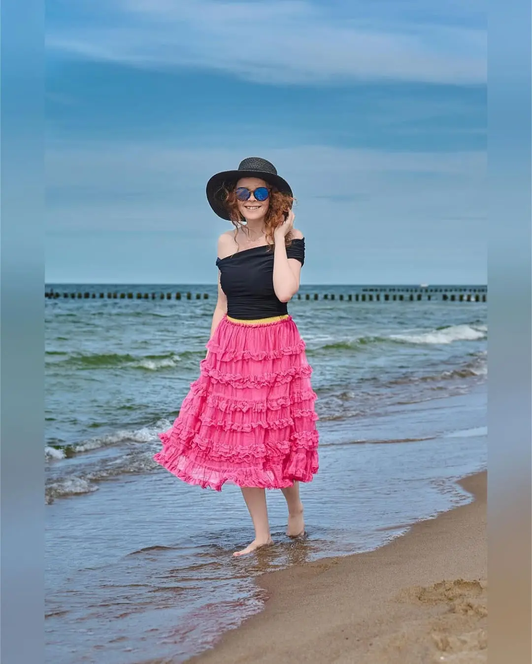 Elastic Waist Multi-layered Tulle Skirt Fashion Knee-length Women's Tulle Skirt Hot Pink Pleats Cake Skirt Customized