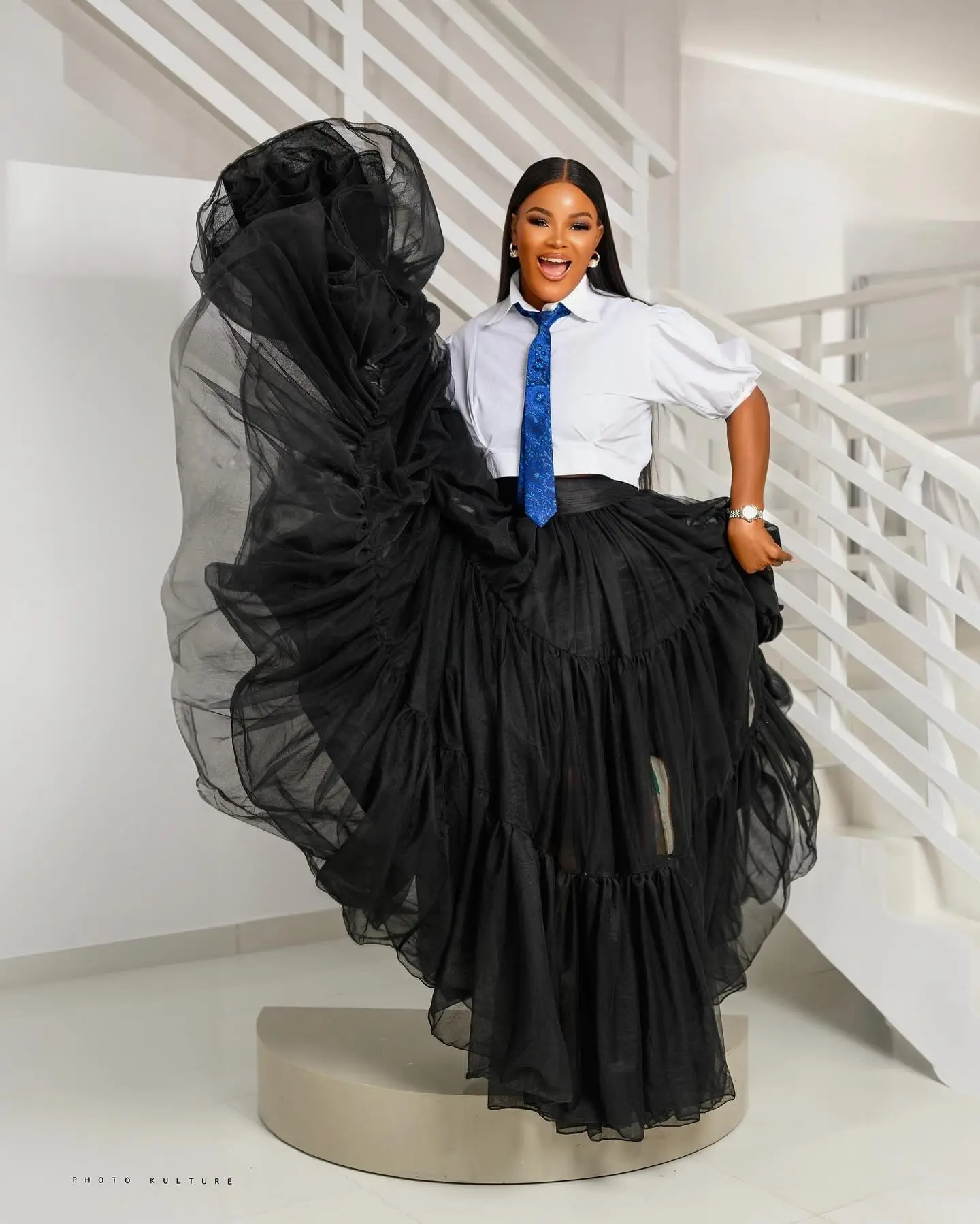 Modern Black Soft Tulle Long Women Skirts With Bright Line Decoration A-line Long Tutu Tulle Skirt Bridal Skirt Custom Made