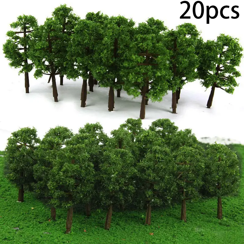 50/20/10pcs 2.8-9cm Model Trees Mini Landscape Decoration Railway Diorama Scale Architectural Model Train Layout DIY Kit