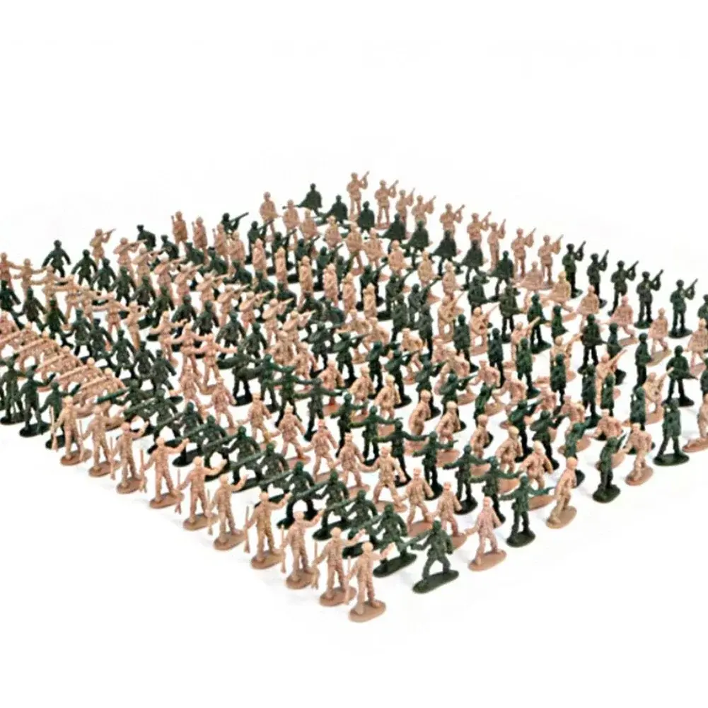 100Pcs 4cm  DIY Simulation Plastic Soldiers Figurine Figures Model Mini Soldiers Figures Sand Table Game Sandbox Access