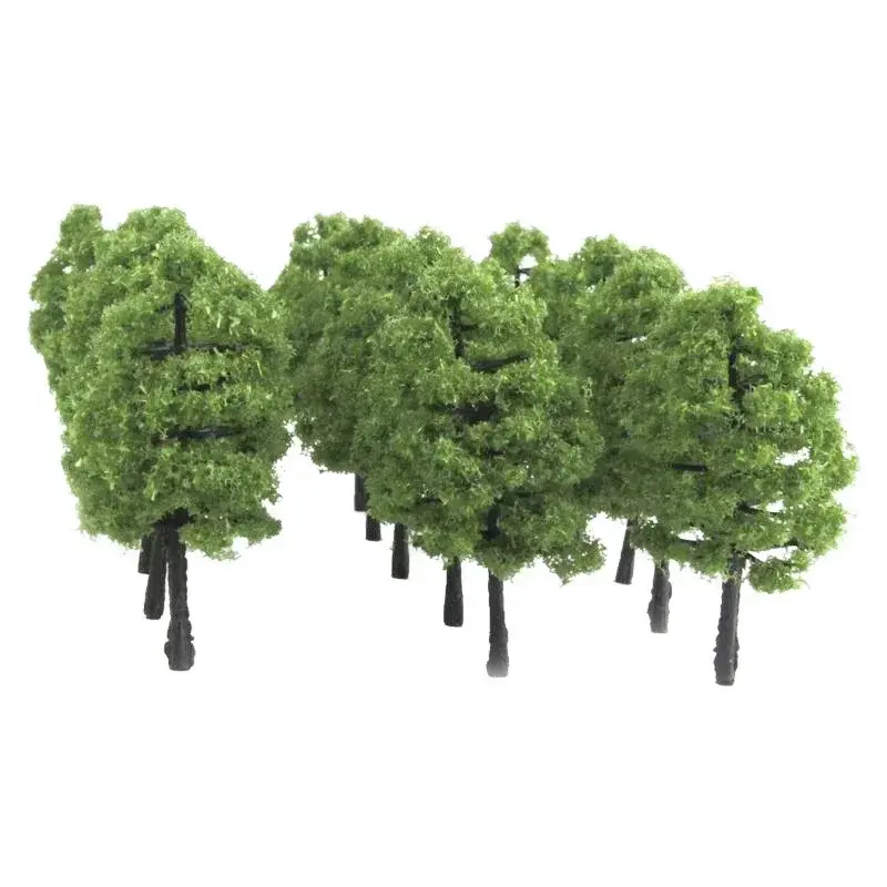 50-10pcs Model Tree Train Railway Artificial Miniature Tree Stereoscopic Model War Game Building Landscape Scenery Toy 3-10cm