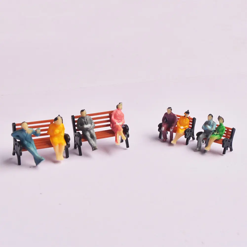 People Model Painted Figures Scale Sitting 100pcs 1:100 ABS All Seated Model People Painted Figures Passengers