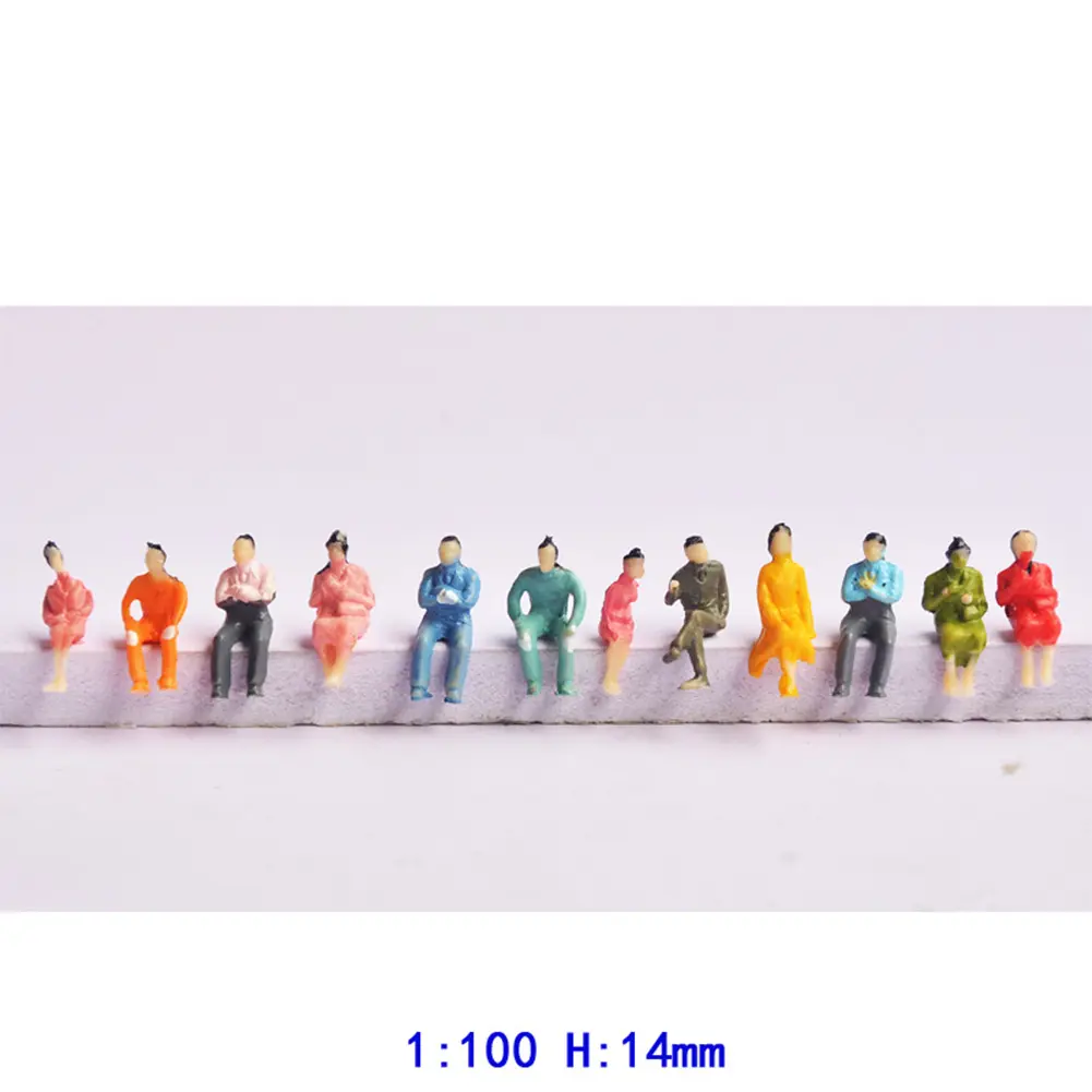 People Model Painted Figures Scale Sitting 100pcs 1:100 ABS All Seated Model People Painted Figures Passengers