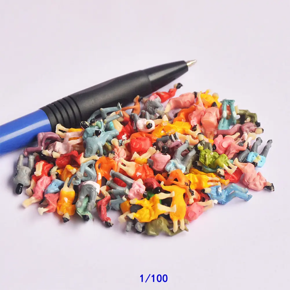 People Model Painted Figures Scale Sitting 100pcs 1:100 ABS All Seated Model People Painted Figures Passengers