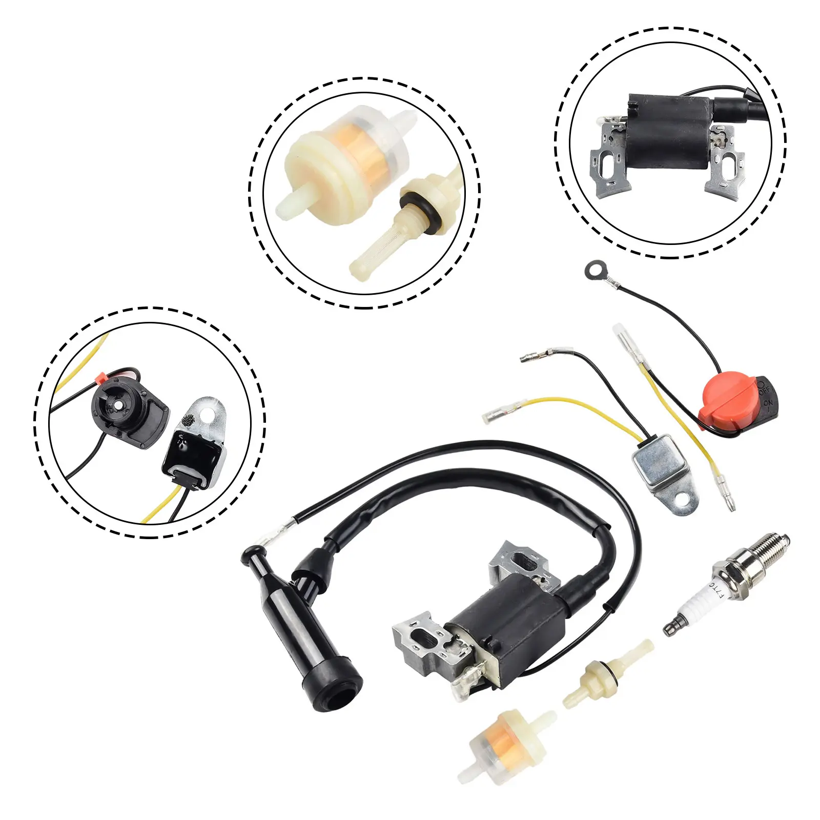Ignition Coil for Honda GX110 For GX120 GX140 Engines Includes Replacement Parts for Magneto Operation and Maintenance