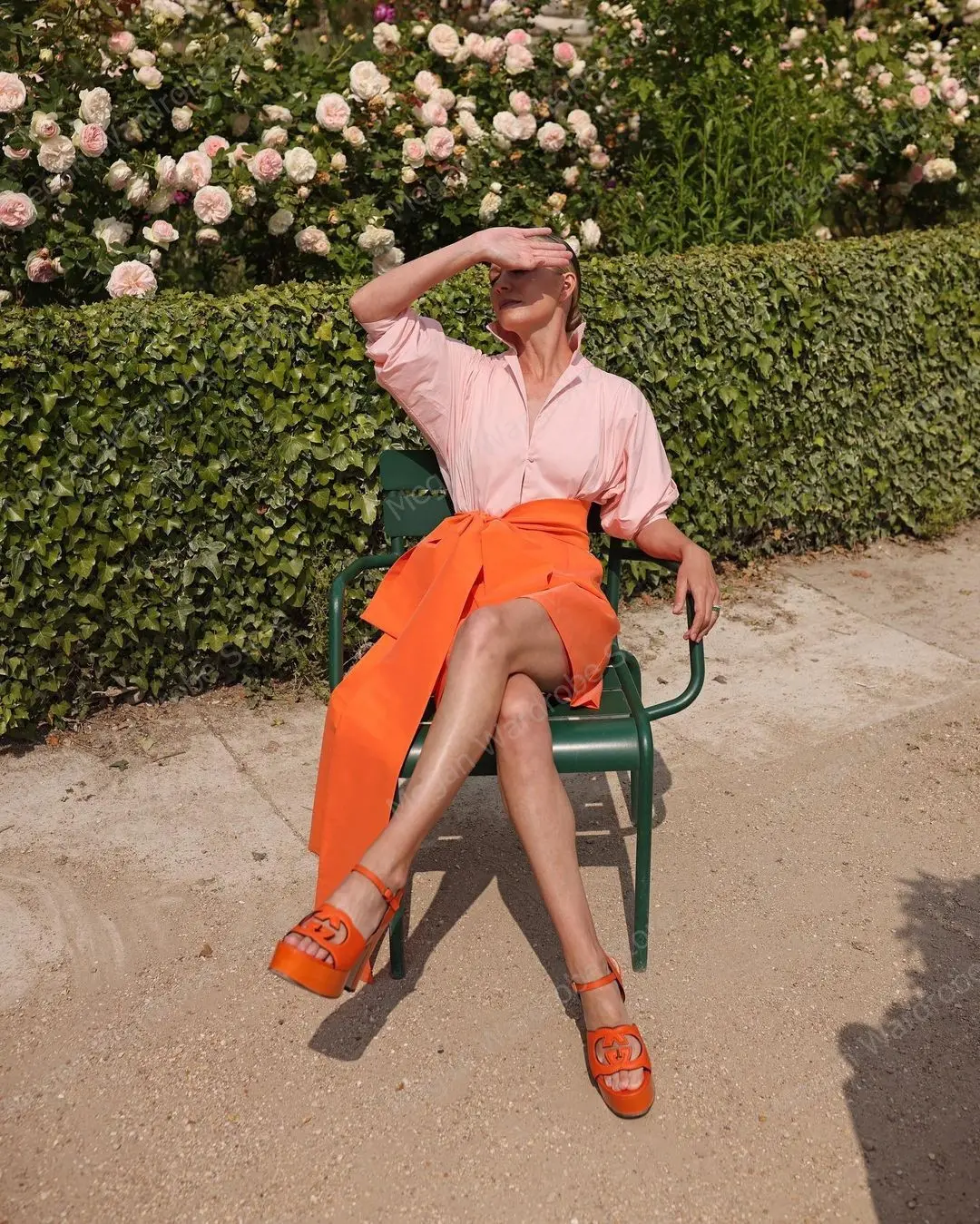 Orange Short Satin Elegant Skirts Above Knee Length Mermaid Skirt Women Side Big Bow High Waist Formal Skirts юбка Without Top