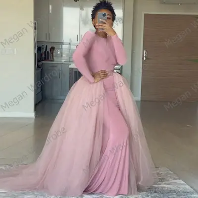 Sexy Long Tulle Overskirt krilo Detachable Tulle Skirts For Party Gowns Floor Length Elastic Waist Women Wedding Skirts szoknya