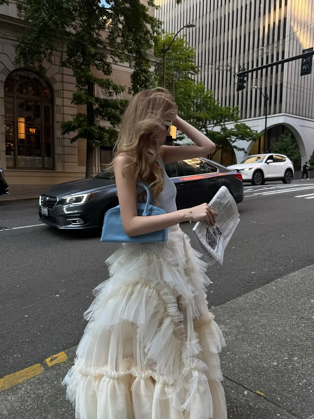 Tulle Skirt with Multiple Layers High Waist A-Line Skirt Made of Soft Polyester Fabric Perfect for Party and Daily Wear