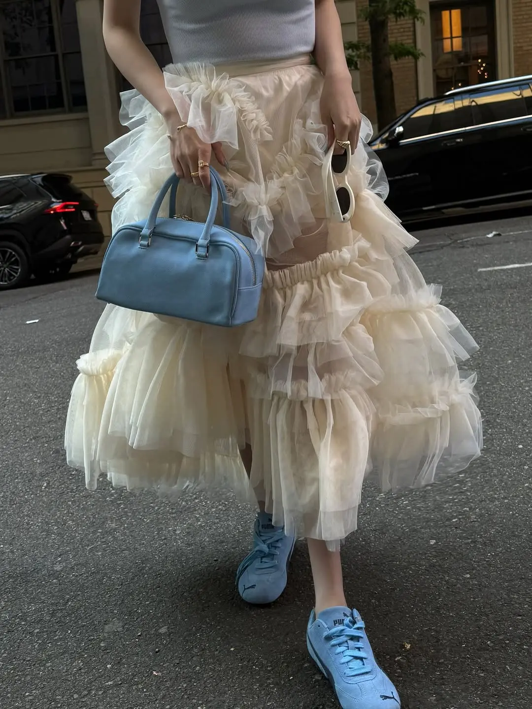 Tulle Skirt with Multiple Layers High Waist A-Line Skirt Made of Soft Polyester Fabric Perfect for Party and Daily Wear