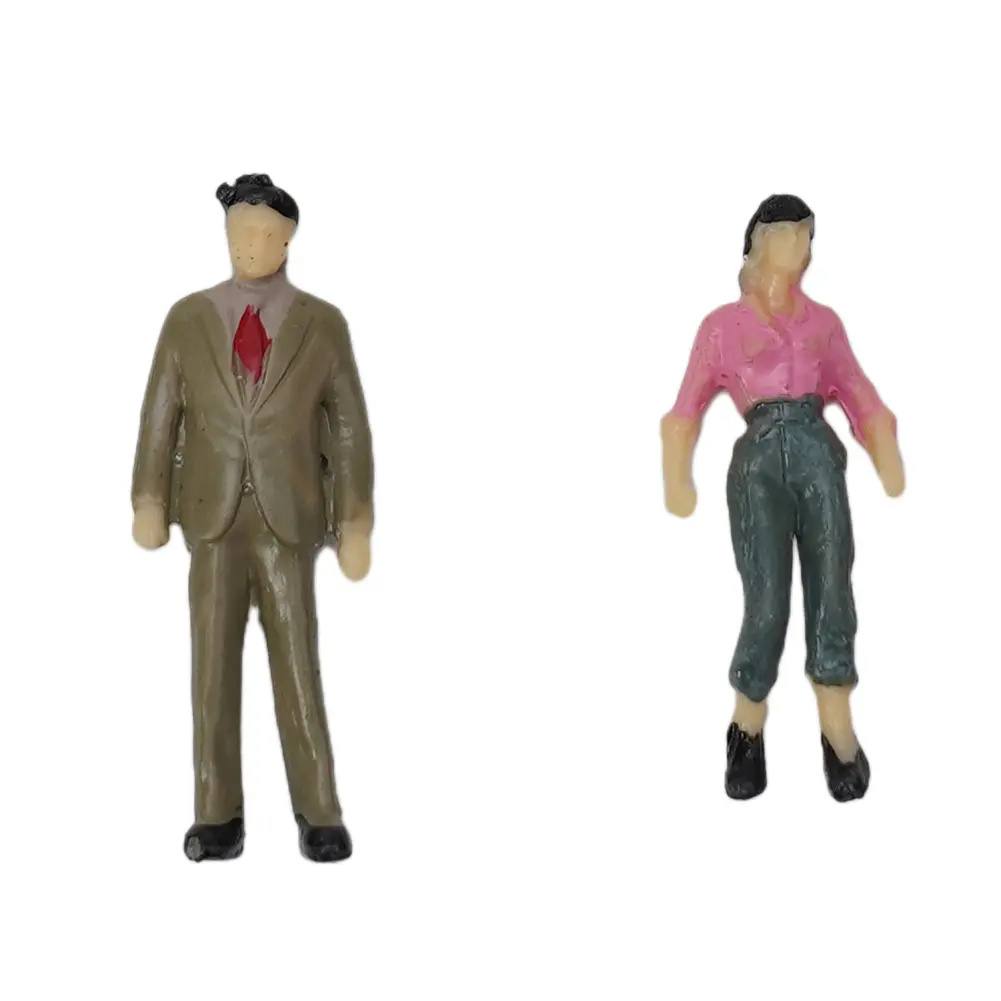 100Pcs 1:50 Scale Model Miniature Figures N Scale Painted Scenes Modelling People Assorted Poses Multicolor Passenger