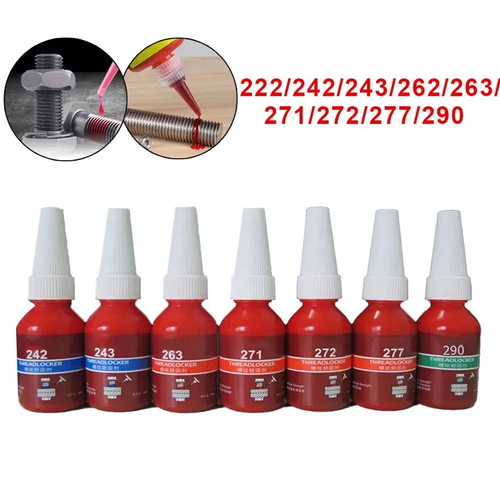 10ml Threadlocker  222/242/243 262 263 271 272 277 290 Blue Screw Glue Thread Locking Agent Anaerobics Glue Anti Loose
