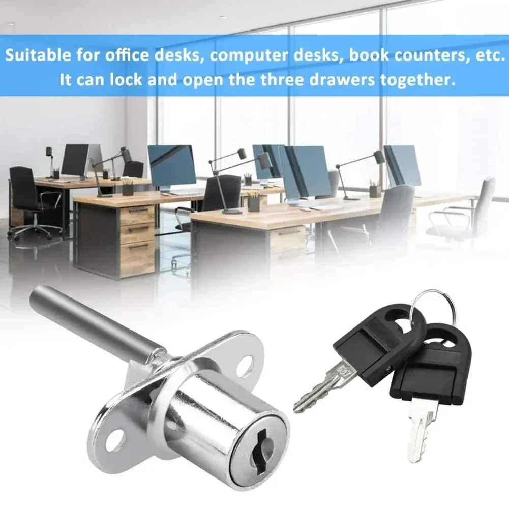 1PC Zinc Alloy Drawer Lock Computer Desk Cabinet Mailbox Drawer Cupboard Locker Cam Lock Silver For Cabinet Bookcase Drawer