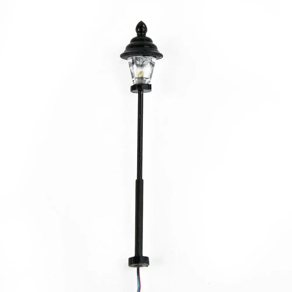 10 Pieces Of LED Park Lanterns 45mm N Scale 1:160 Model Railway Bonsai Decoration Perfect For Rail & Building Layout