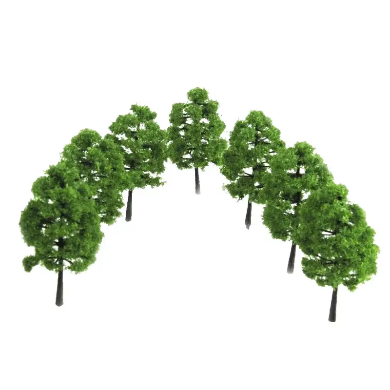 40Pcs Plastic Model Train Artificial Miniature Tree Scenery Railroad Decoration Building Landscape Accessories Toys For Kids