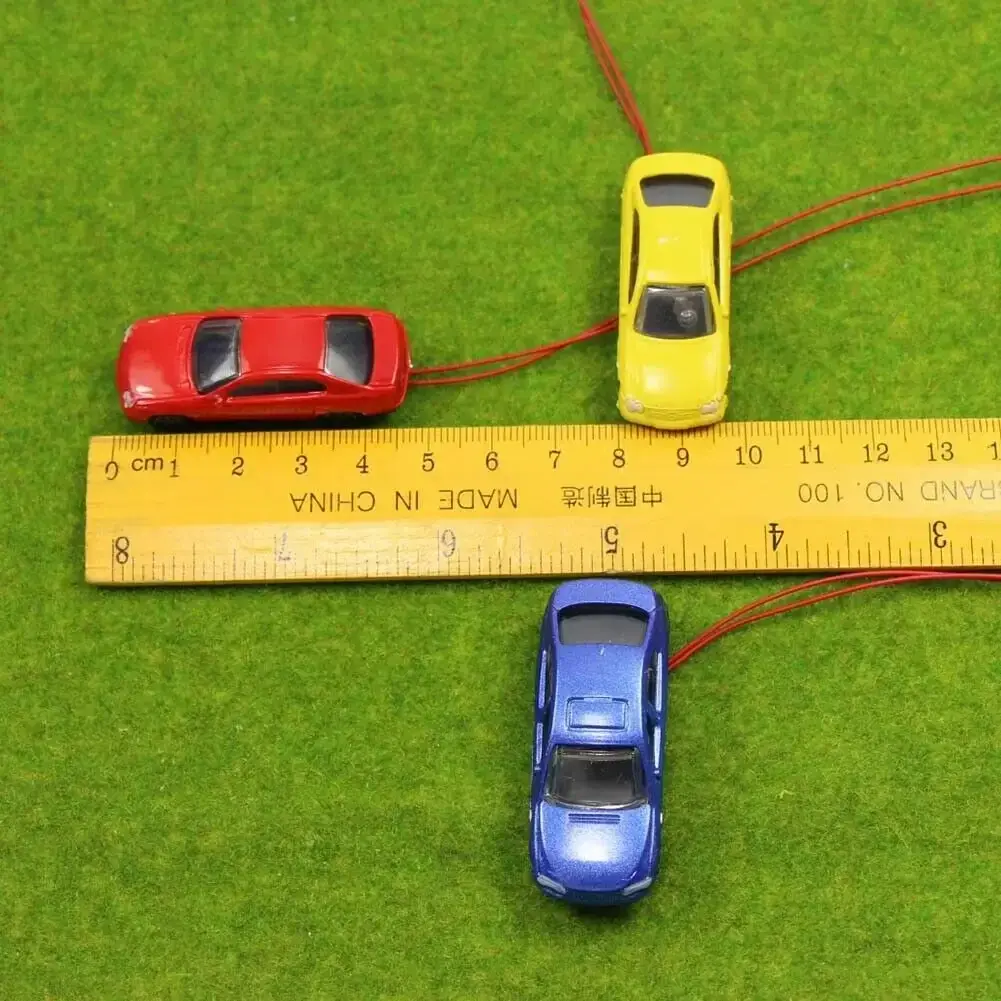10pcs 1:87 ~ 1:100 H0 Luminous Model Car Train Landscape Scene Moss Micros Landscape Model Courtyard Decoration 45x16x11MM