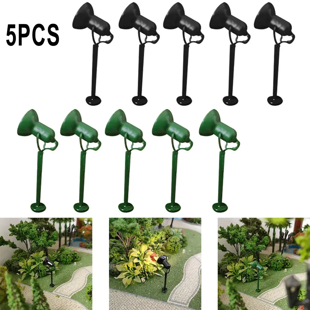 5 LED Spotlight floodlights with mast for Building lawn Garden decorations Model Railroads ornament accessory