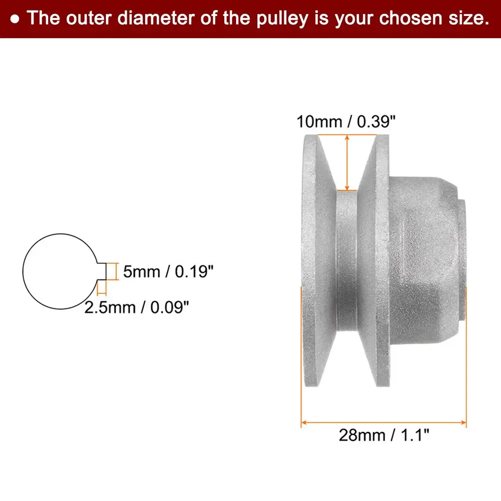 2pcs Motor Pulleys 40mm/50mm/55mm/60mm/65mm Metal Industrial Sewing Machine Timming Transfer Wheel Pulley Motor Parts