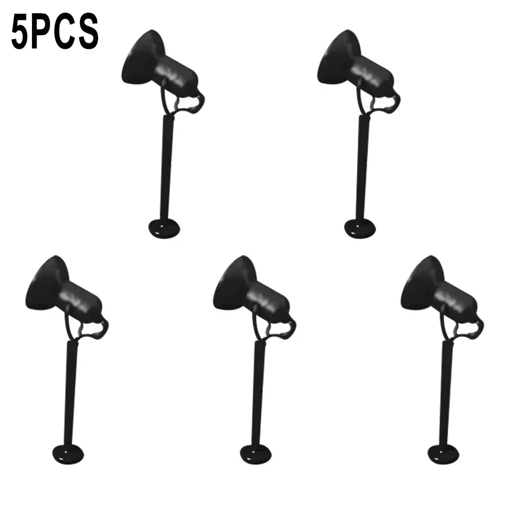 5 LED Spotlight floodlights with mast for Building lawn Garden decorations Model Railroads ornament accessory