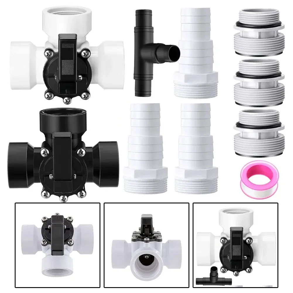 Breaking Resistant For Pool Equipment 3 Way Pool Valve 1.5 Inch Pool Valve Easy Disassembly Exquisite Craftsmanship