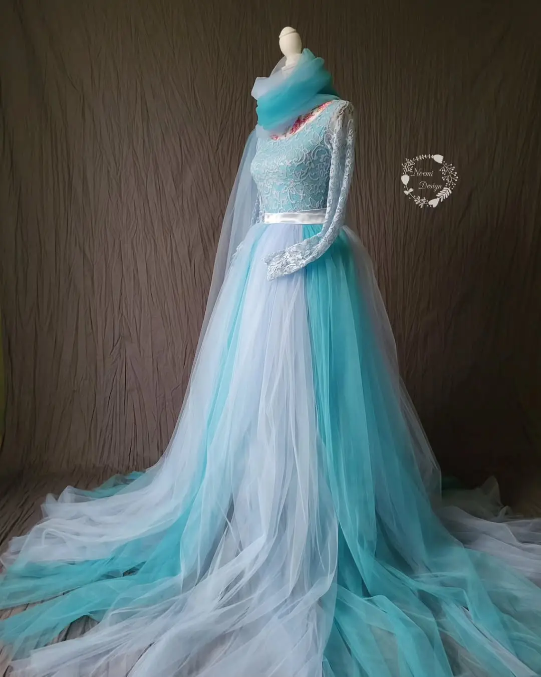 Pretty Draped Mix-Colored Long Train Tulle Skirts Soft Tulle Skirts For Wedding Bridal Skirt Prom Party Skirt Customized