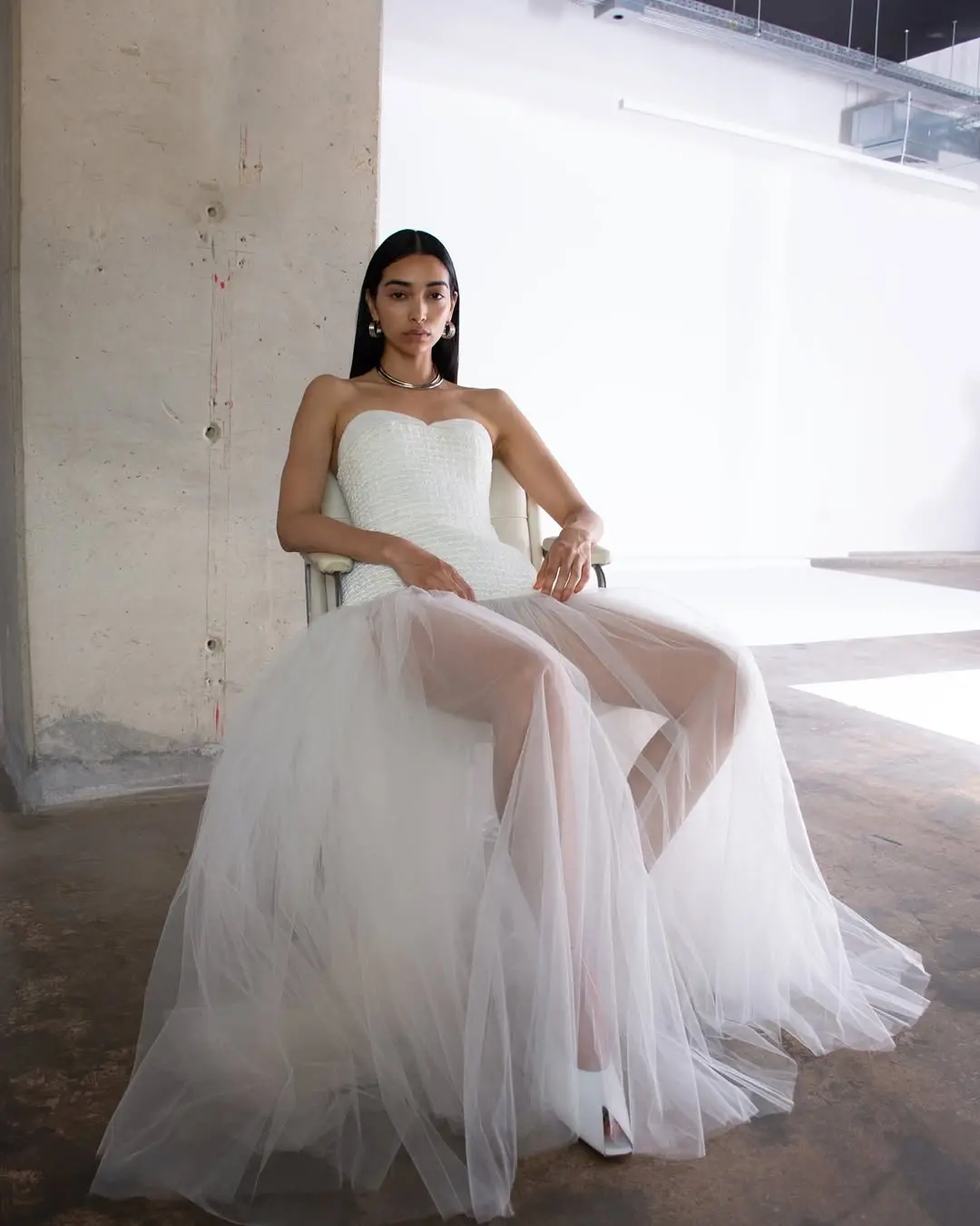 Tulle Skirt with High Slit Design Made of Soft Polyester Fabric Perfect for Formal Events and Special Occasions  A Line Skirt