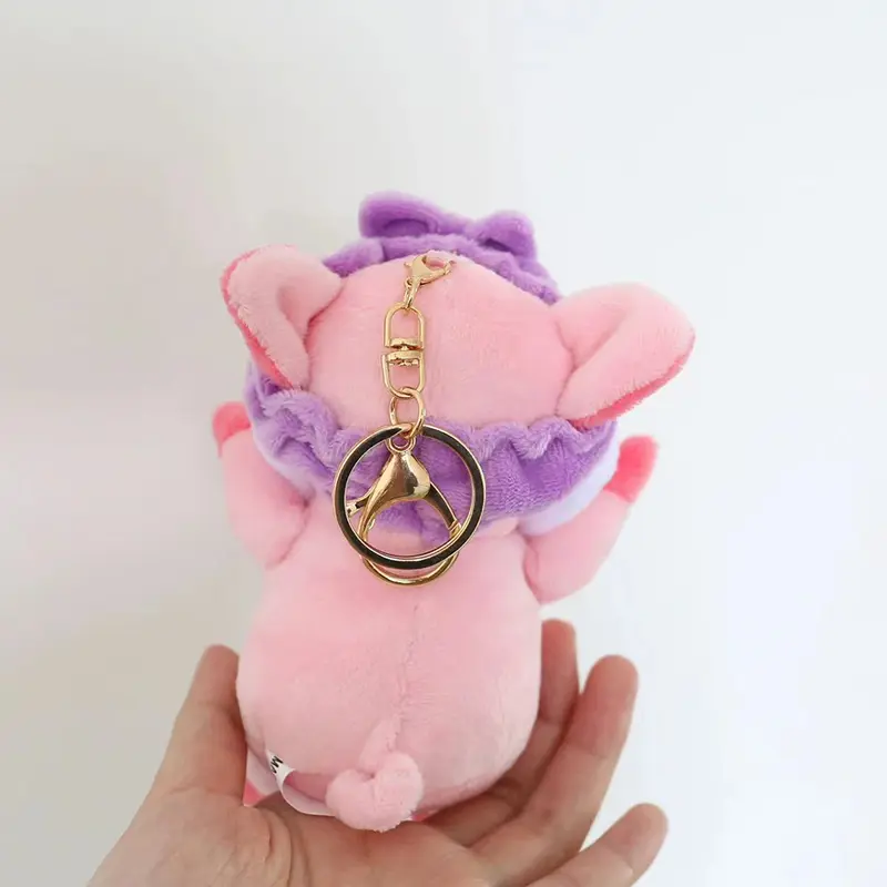 15cm Cutie Animals Plush Keychain Pink Pig Plush Toys Pendant Lovely Bag Keychain Handbag Pendant Girl Birthday Gift