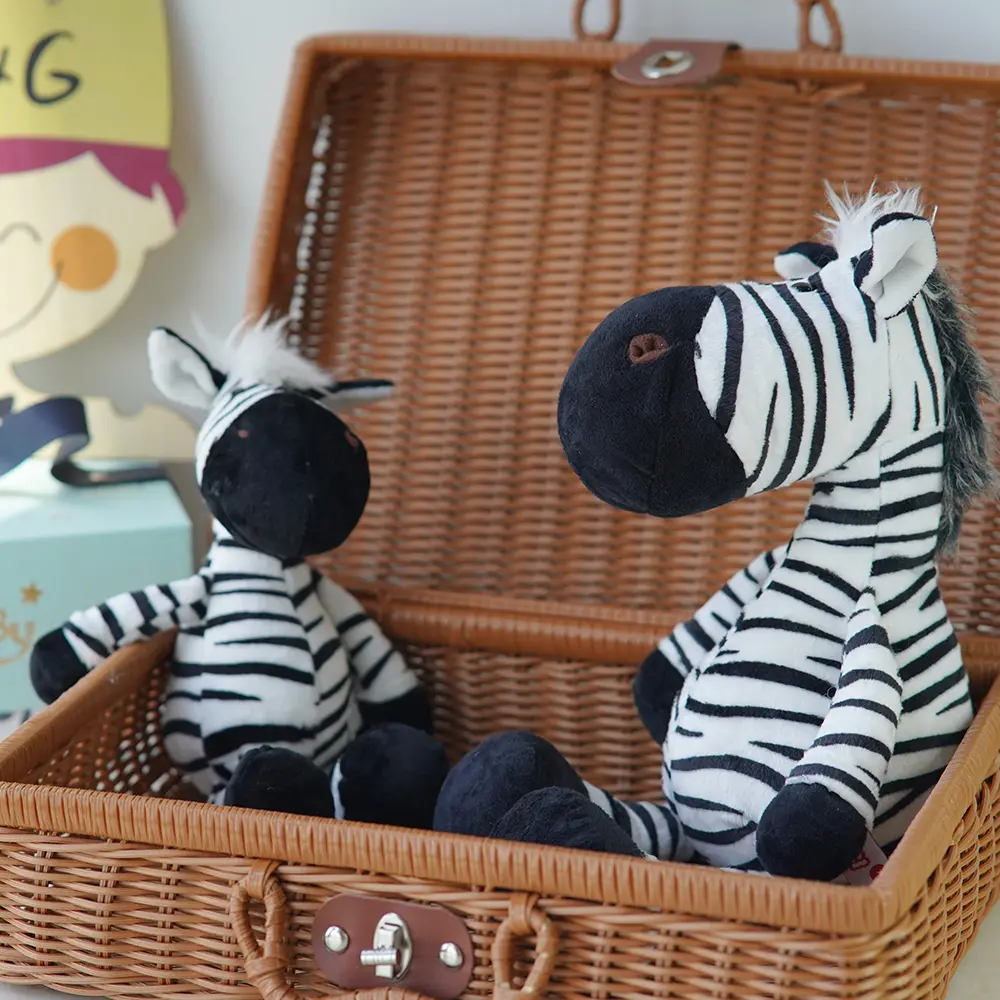 25/35cm Soft Forest Animal Cute Zebra Plush Toys Kawaii Jungle Stuffed Dolls For Children Birthday Presents