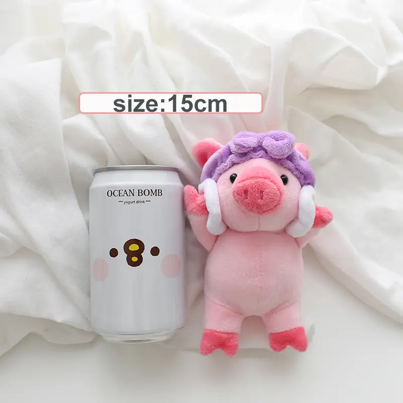 15cm Cutie Animals Plush Keychain Pink Pig Plush Toys Pendant Lovely Bag Keychain Handbag Pendant Girl Birthday Gift