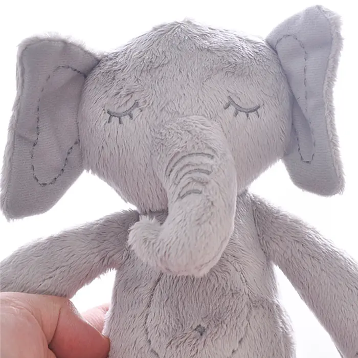 32cm Grey Elephant Stuffed Animal, Gifts for Newborn, Snuggle Elephant Plush Sleeping Toys
