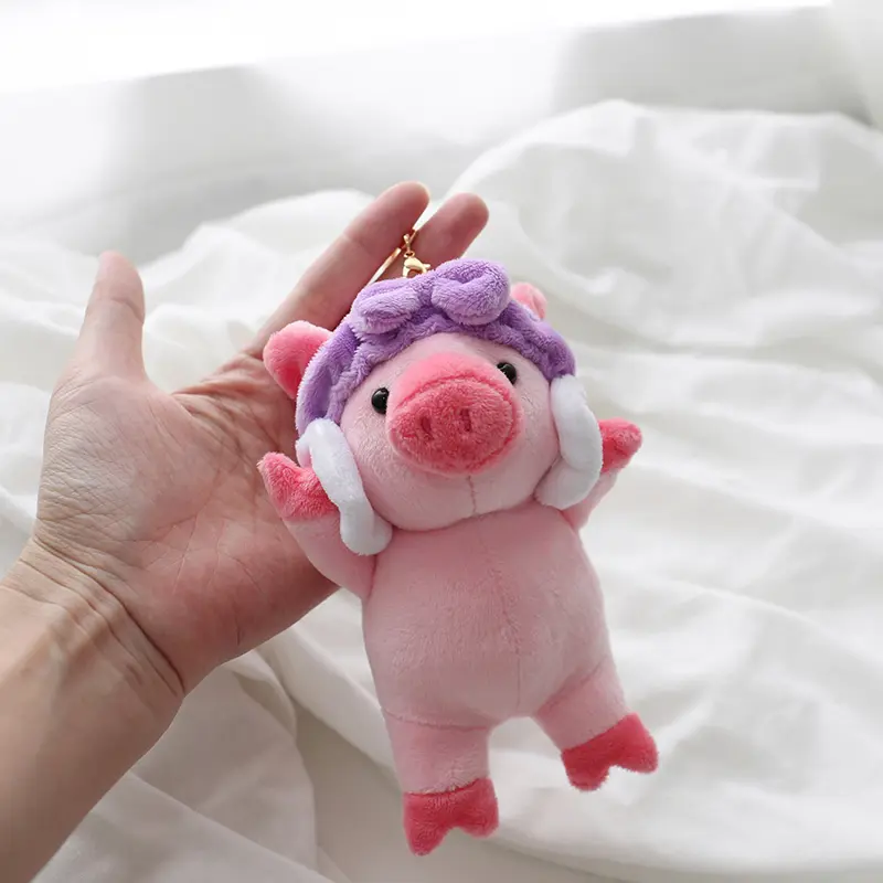 15cm Cutie Animals Plush Keychain Pink Pig Plush Toys Pendant Lovely Bag Keychain Handbag Pendant Girl Birthday Gift