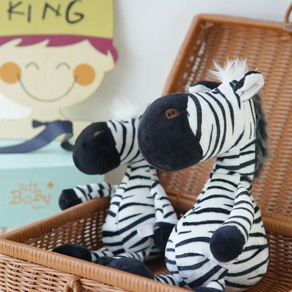 25/35cm Soft Forest Animal Cute Zebra Plush Toys Kawaii Jungle Stuffed Dolls For Children Birthday Presents