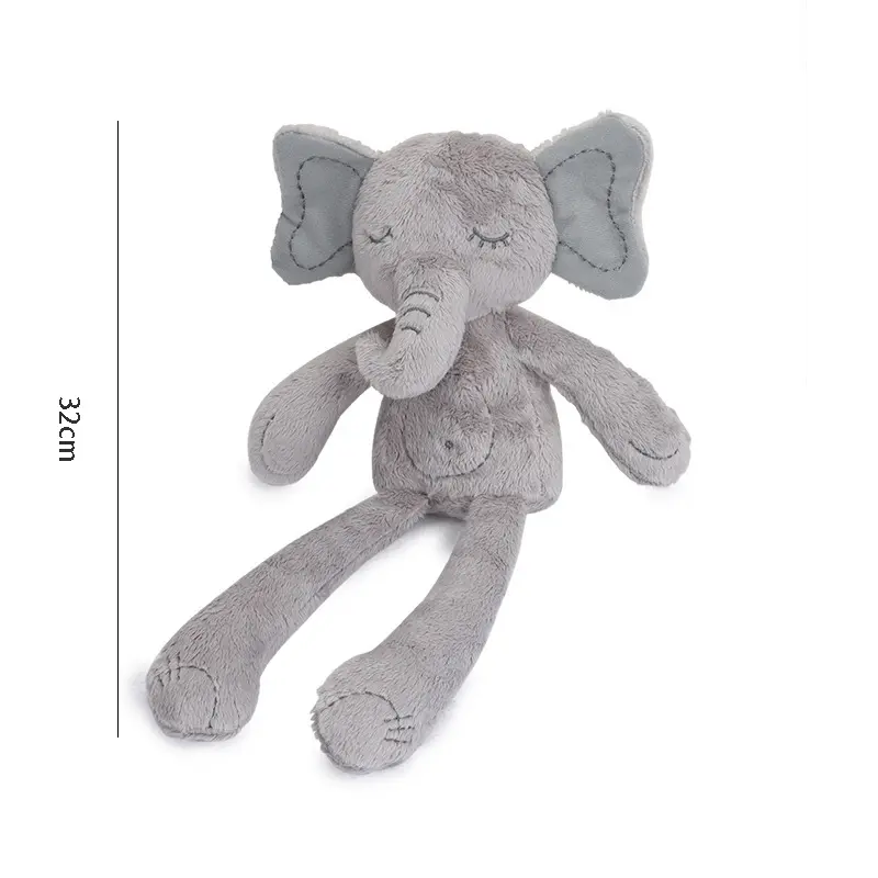 32cm Grey Elephant Stuffed Animal, Gifts for Newborn, Snuggle Elephant Plush Sleeping Toys