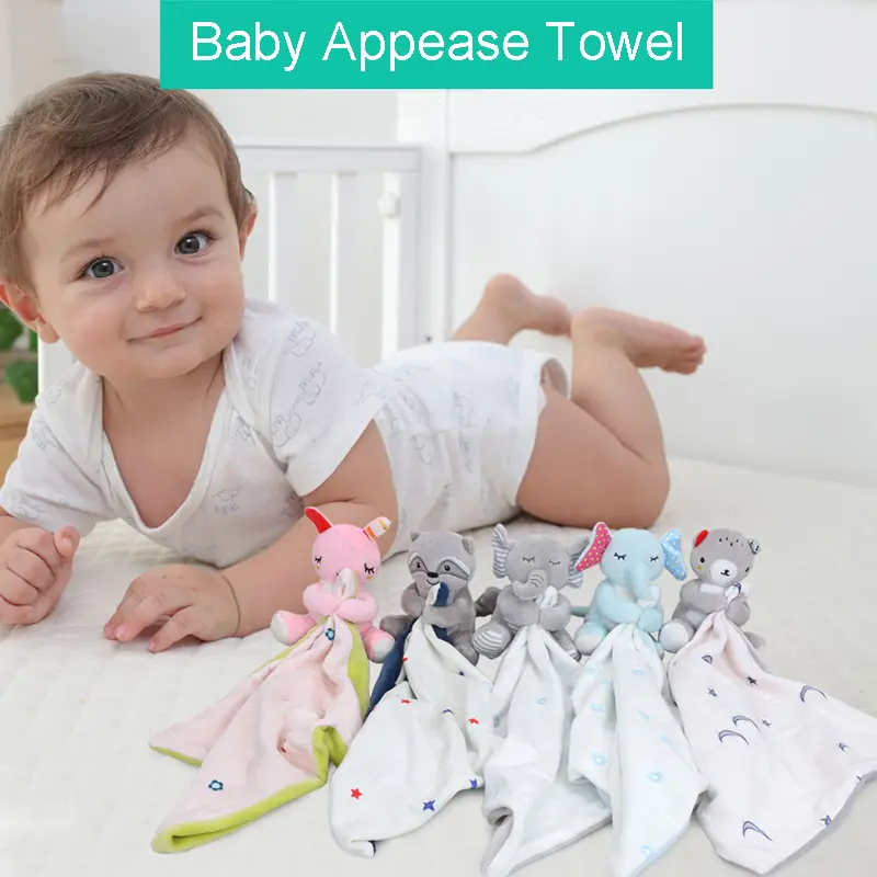 Baby Appease Towel Plush Bunny Elephant Toys Soft Stuffed Animals Infant Comfort Sleeping Nursing Cuddling Blankie
