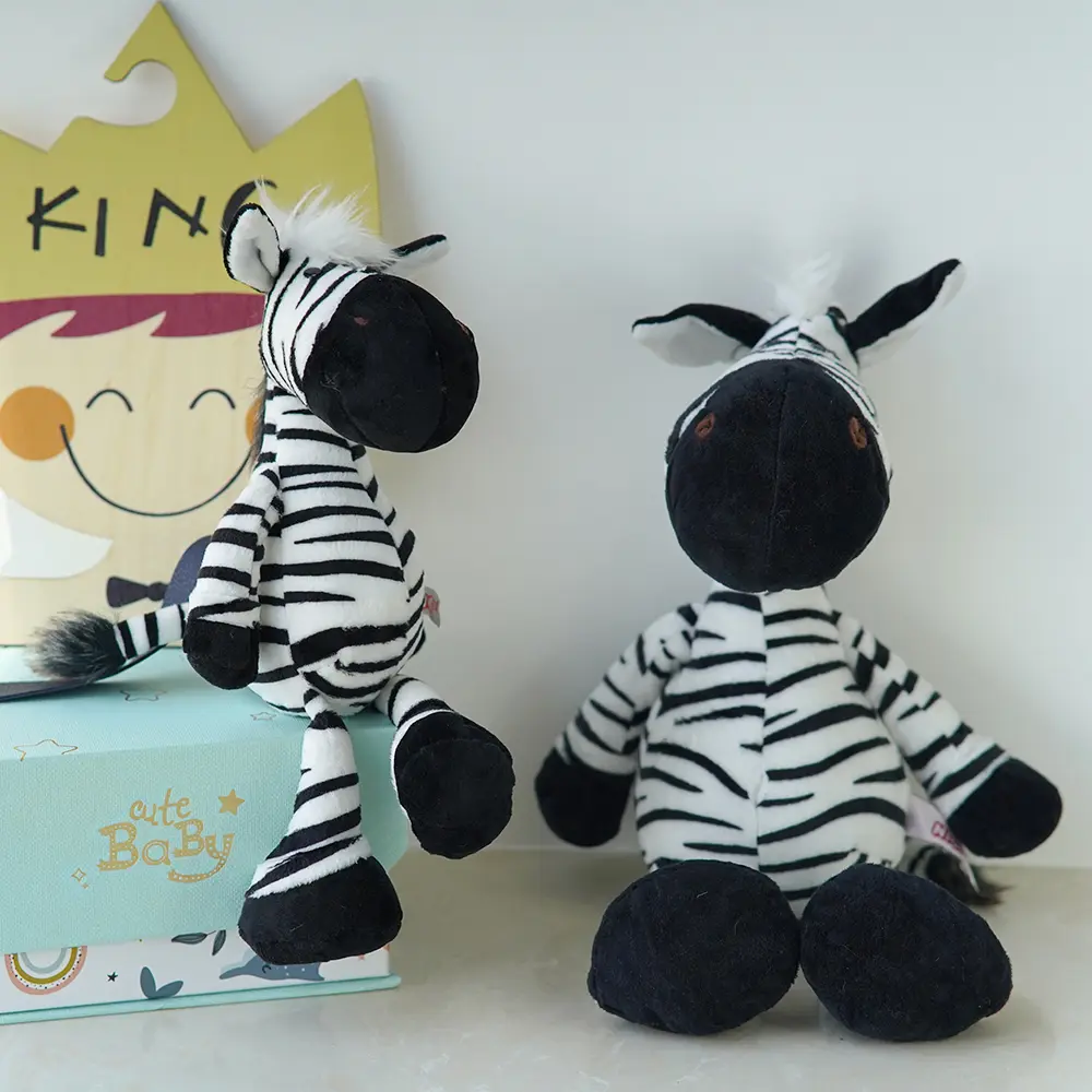 25/35cm Soft Forest Animal Cute Zebra Plush Toys Kawaii Jungle Stuffed Dolls For Children Birthday Presents