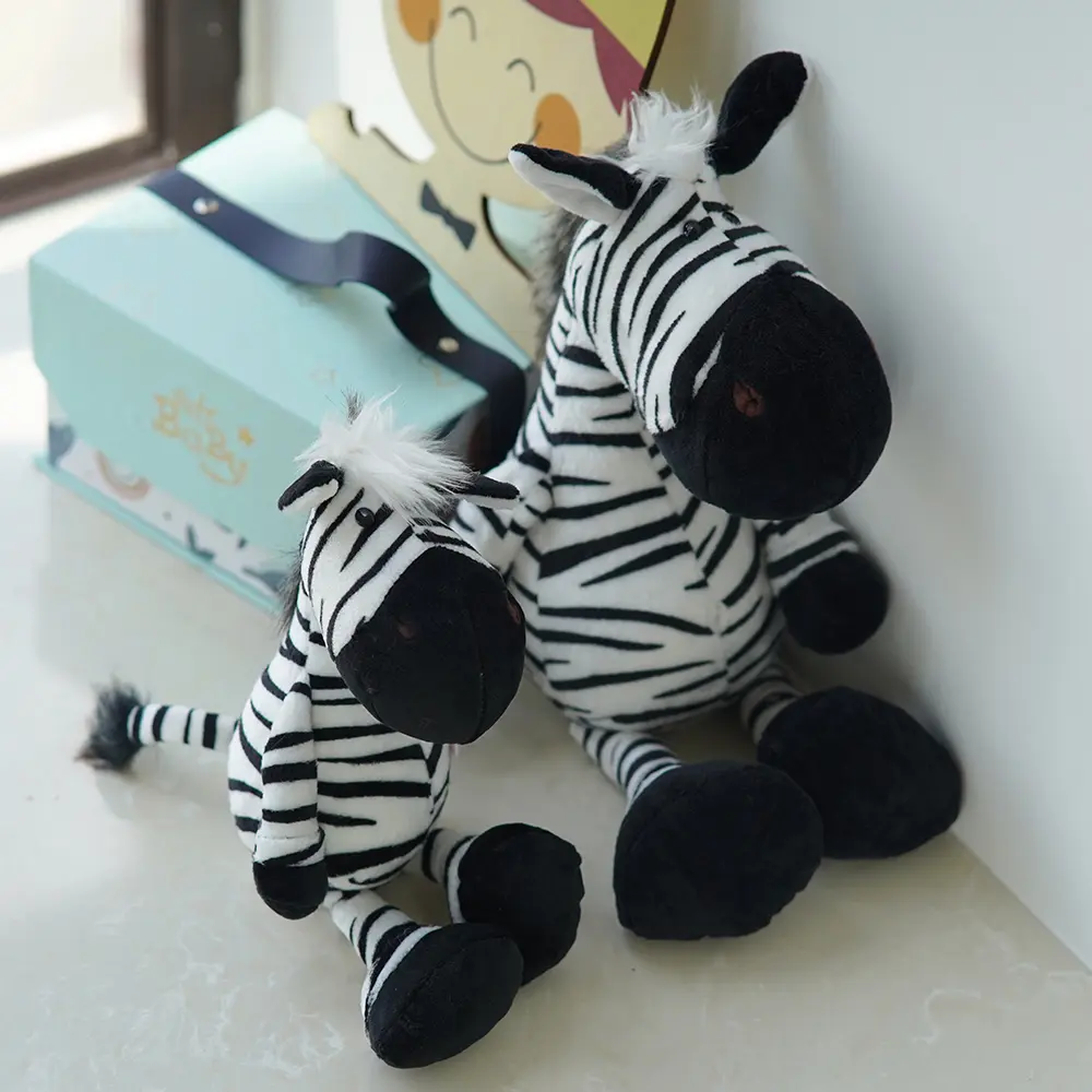 25/35cm Soft Forest Animal Cute Zebra Plush Toys Kawaii Jungle Stuffed Dolls For Children Birthday Presents