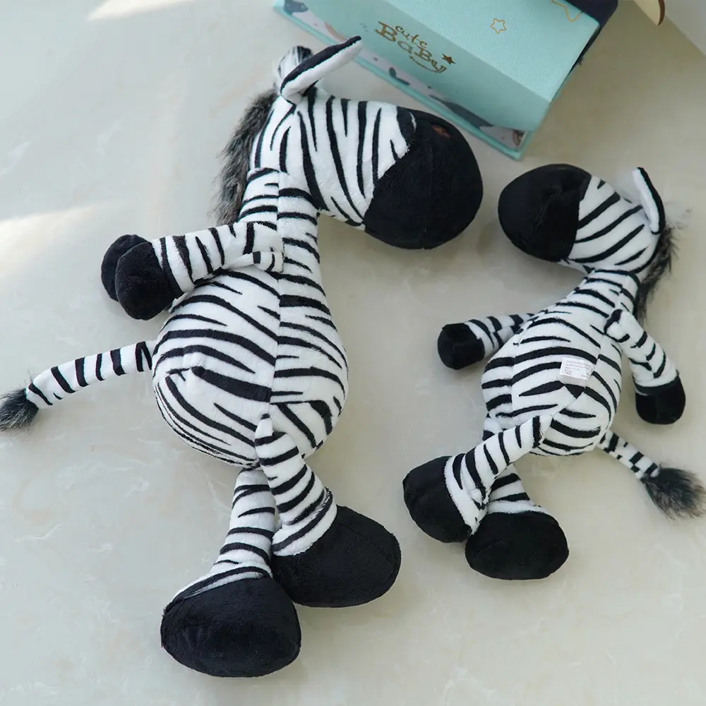 25/35cm Soft Forest Animal Cute Zebra Plush Toys Kawaii Jungle Stuffed Dolls For Children Birthday Presents